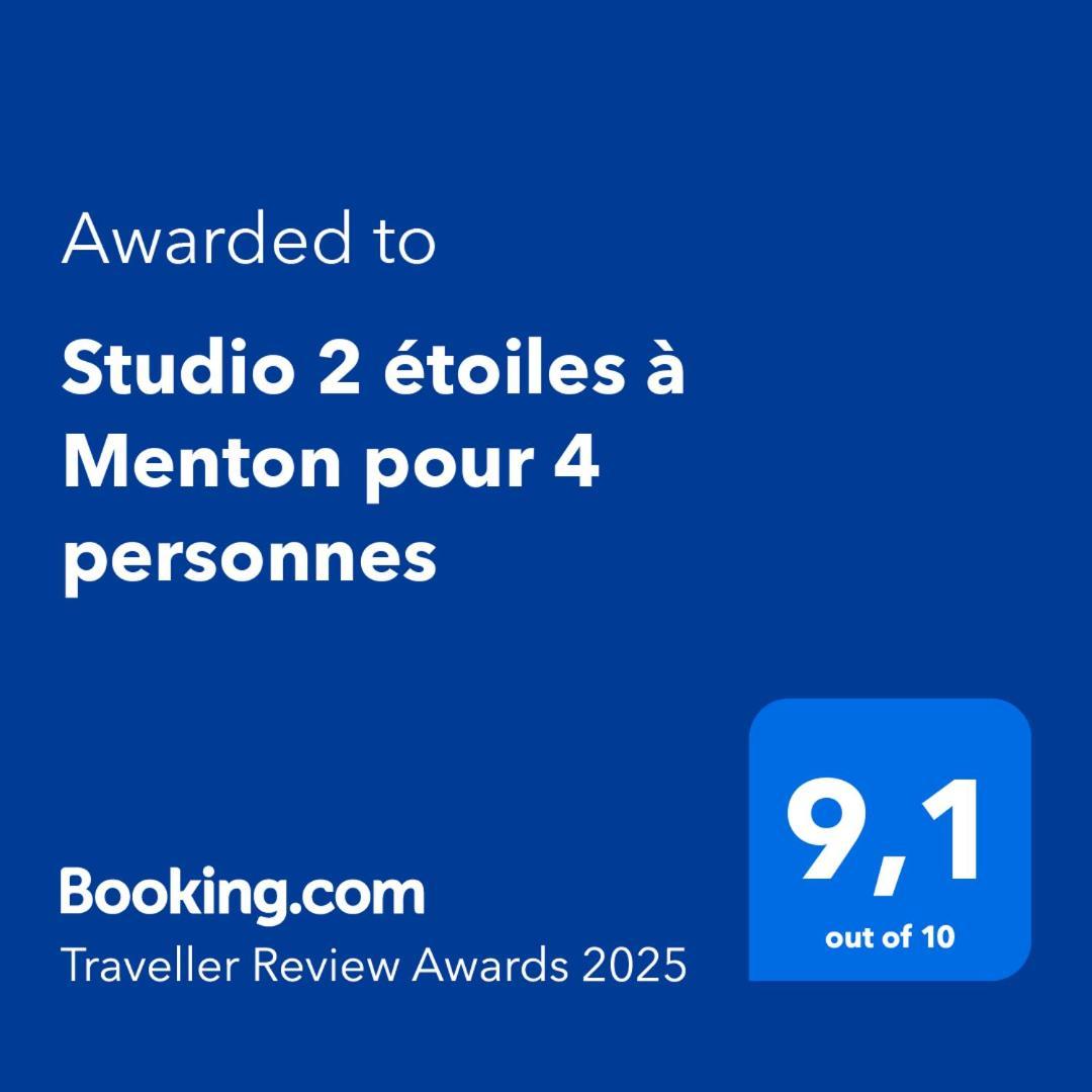 Studio 2 Etoiles A Menton Pour 4 Personnes Eksteriør billede